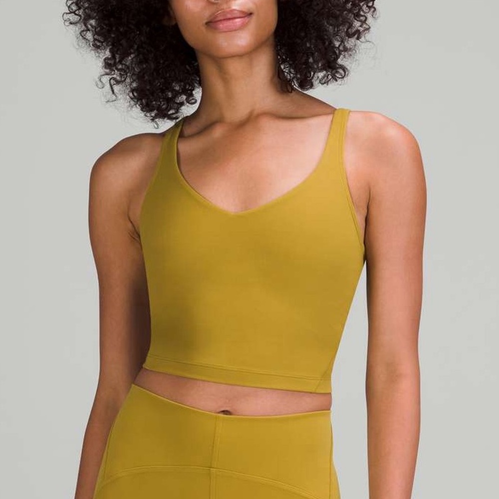 mustard yellow lululemon align tank